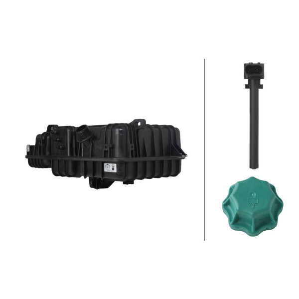 Coolant Expansion Tank plastic with cover HELLA for MB AROCS and others