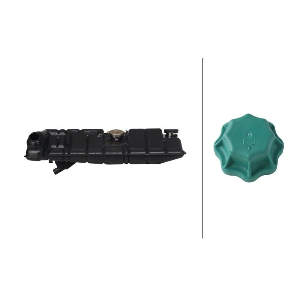 Ausgleichsbehälter Kühlmittel Kunststoff mit Deckel HELLA für u.a. MB SK