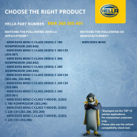 Coolant Expansion Tank plastic with cover HELLA for e.g. MB C-CLASS