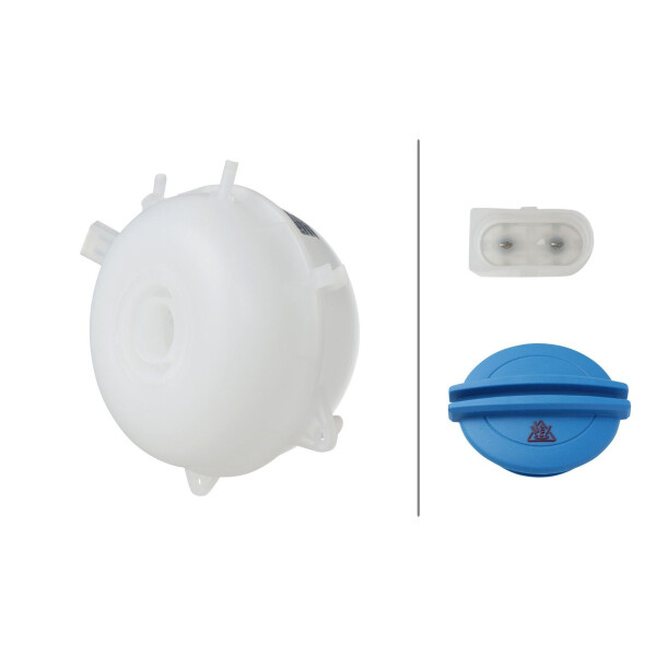 Ausgleichsbehälter Kühlmittel Kunststoff mit Deckel HELLA für u.a. VW MULTIVAN