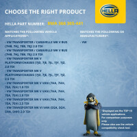 Coolant Expansion Tank plastic with cover HELLA for VW MULTIVAN and others