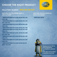 Coolant Expansion Tank plastic with cover HELLA suitable for MB M-CLASS