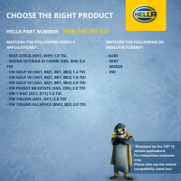 Coolant Expansion Tank plastic with cover HELLA for AUDI A3 and others