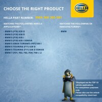 Coolant Expansion Tank plastic with cover HELLA for BMW 5 Series and others