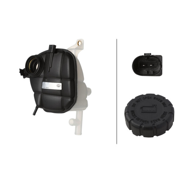 Ausgleichsbehälter Kühlmittel Kunststoff mit Deckel HELLA für u.a. MB M-KLASSE