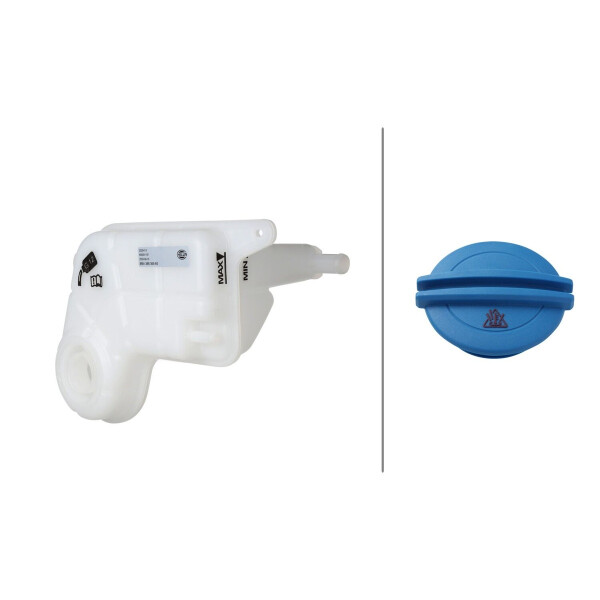 Ausgleichsbehälter Kühlmittel Kunststoff mit Deckel HELLA für u.a. AUDI A6