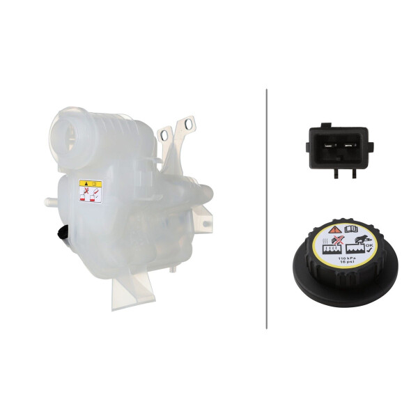 Ausgleichsbehälter Kühlmittel Kunststoff HELLA für u.a. LAND ROVER SPORT