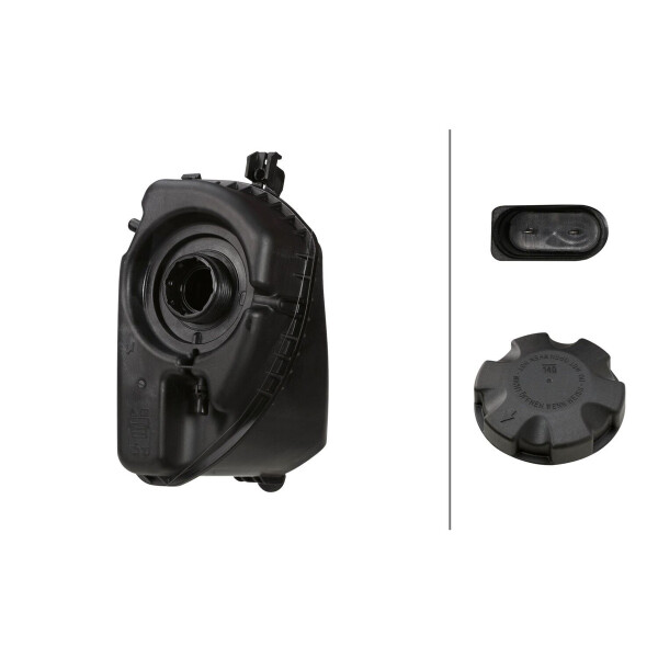 Coolant Expansion Tank plastic with Lid HELLA for e.g. BMW 5 Series