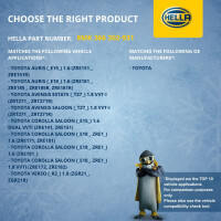 Kühler Motorkühlung Kühlrippen gelötet 600 x 375 mm HELLA für u.a. TOYOTA AURIS