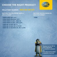 Engine Cooling Radiator cooling fins soldered 350 x 538 mm HELLA for FORD KA+