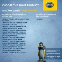 Engine Cooling Radiator 540 x 448 mm HELLA suitable for e.g. RENAULT MEGANE