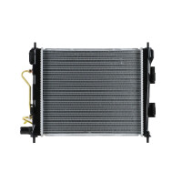 Kühler Motorkühlung Kühlrippen gelötet 420 x 358 mm HELLA für u.a. HYUNDAI i10