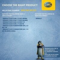 Kühler Motorkühlung Kühlrippen gelötet 510 x 388 mm HELLA für u.a. RENAULT CLIO