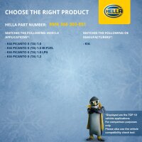 Kühler Motorkühlung Kühlrippen gelötet 420 x 358 mm HELLA für KIA PICANTO