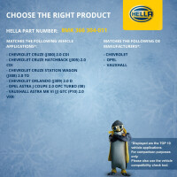 Kühler Motorkühlung 680 x 398 mm HELLA passend für u.a. CHEVROLET CRUZE