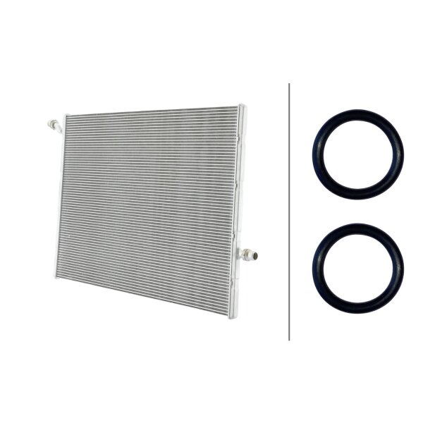 Kühler Motorkühlung Kühlrippen gelötet 643 x 500,5 mm HELLA für u.a. MB E-KLASSE