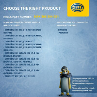 Kühler Motorkühlung Kühlrippen 544 x 380 mm HELLA für u.a. CITROËN C5