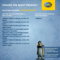 Kühler Motorkühlung 748 x 468 mm HELLA passend für u.a. RENAULT TRAFIC