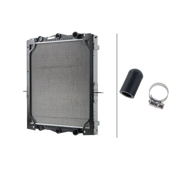 Kühler Motorkühlung Kühlrippen gelötet 657 x 559 mm HELLA für u.a. DAF LF