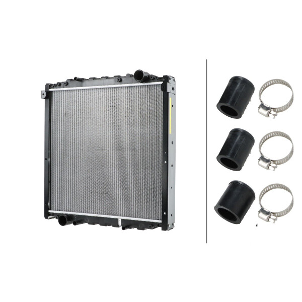 Kühler Motorkühlung Kühlrippen gelötet 614 x 590 mm HELLA für u.a. MAN L2000