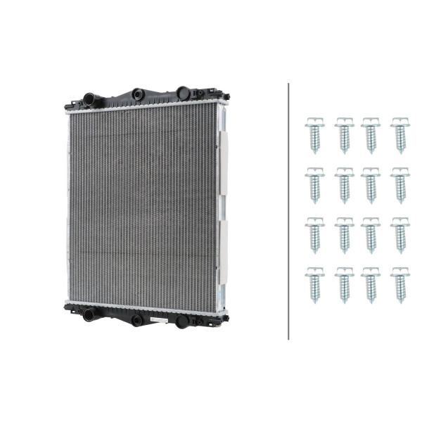 Engine Cooling Radiator cooling fins soldered 657 x 559 mm HELLA for DAF LF