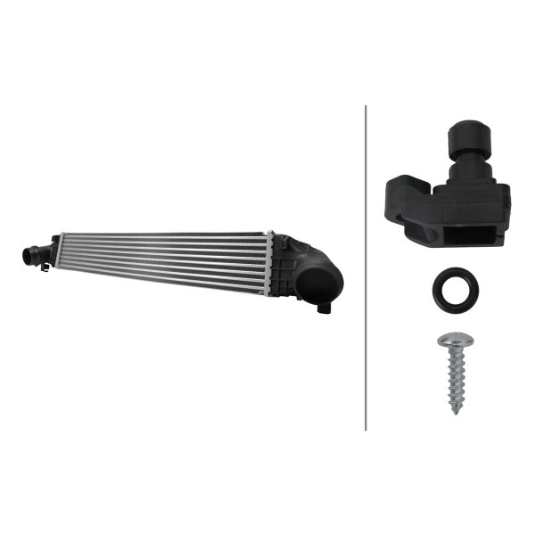 Ladeluftkühler Kühlrippen gelötet Alu 600 x 111 mm HELLA für u.a. OPEL ASTRA