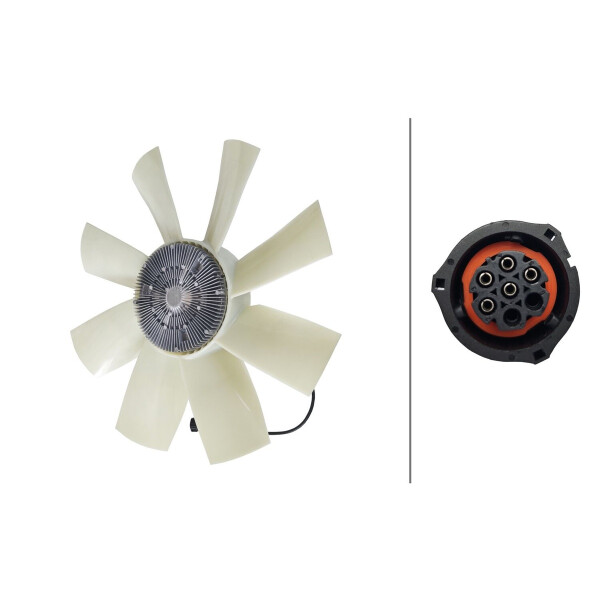 Lüfter Motorkühlung 24 V 5-polig HELLA IAM-Expertise passend für u.a. VOLVO FM