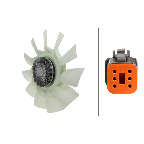 Lüfter Motorkühlung 24 V 6-polig HELLA IAM-Expertise passend für u.a. SCANIA R I