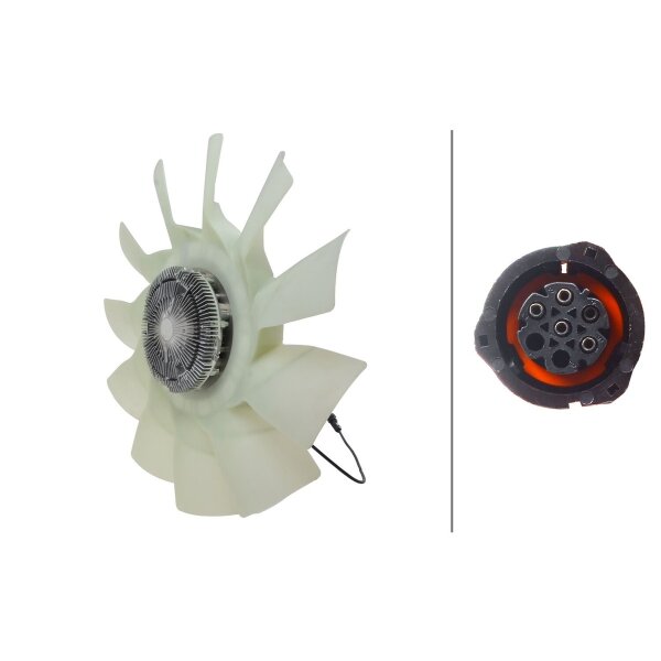 Engine Cooling Fan 24 V 7-pin HELLA IAM-Expertise for VOLVO FM and others