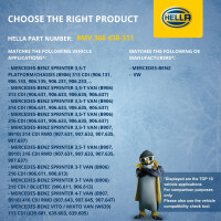 Engine Cooling Fan 12 V HELLA suitable for e.g. MERCEDES-BENZ SPRINTER