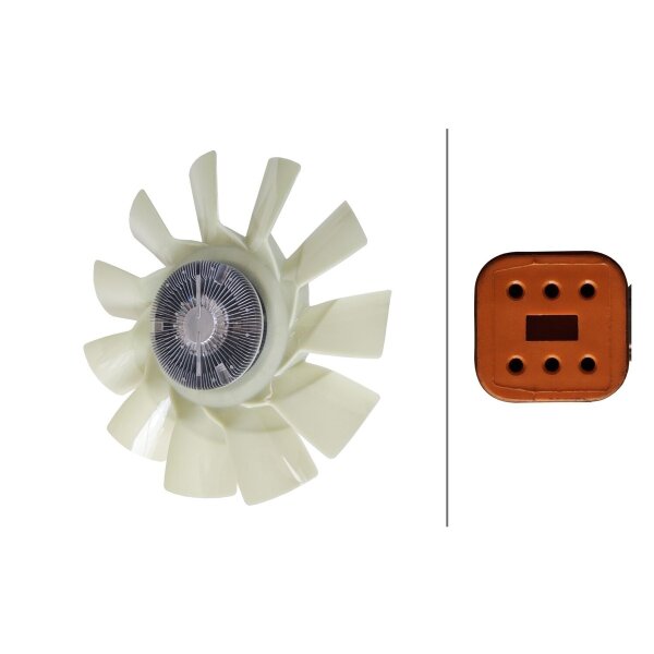 Engine Cooling Fan 24 V 5-pole HELLA IAM-Expertise fits SCANIA S