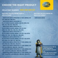 Engine Cooling Fan 12 V HELLA suitable for e.g. MERCEDES-BENZ SPRINTER