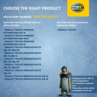 Radiator Fan Clutch electric Ø 247 mm HELLA for e.g. RENAULT TRUCKS