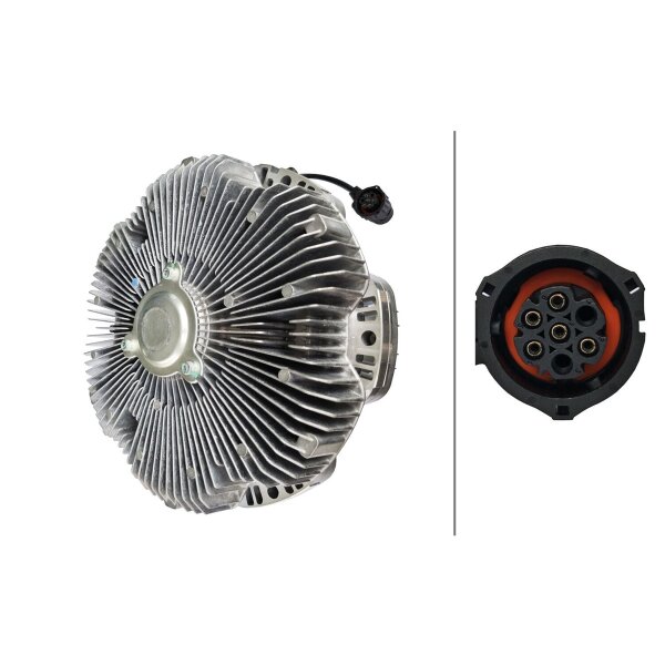 Radiator Fan Clutch electric Ø 290 mm HELLA for MERCEDES-BENZ AROCS and others