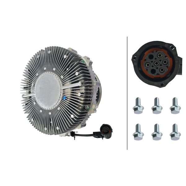 Kupplung Kühlerlüfter elektrisch Ø 237 mm HELLA für MERCEDES-BENZ ACTROS