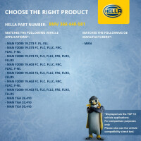 Kupplung Kühlerlüfter thermisch Ø 203 mm HELLA passend für u.a. MAN F90