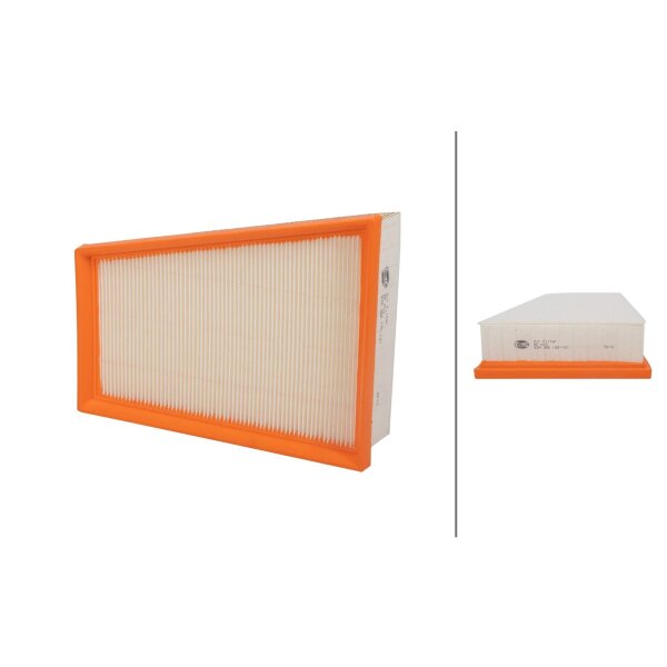 Air Filter insert 246 x 190 mm HELLA suitable for e.g. RENAULT FLUENCE
