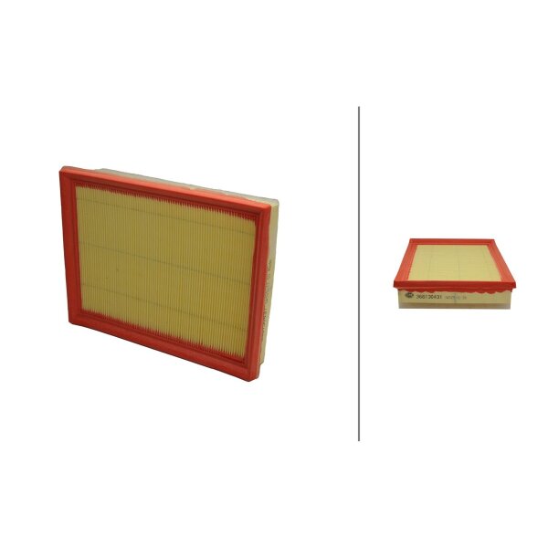 Luftfilter-Einsatz 240 x 182 mm HELLA passend für u.a. CITROËN C3