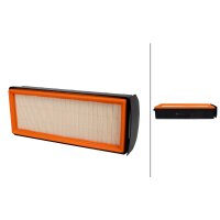 Air Filter insert 366 x 147 mm HELLA suitable for BMW 7...