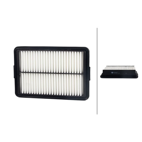 Air Filter insert 244 x 162 mm HELLA suitable for e.g. HYUNDAI ELANTRA