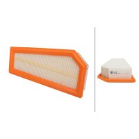 Air Filter insert 313 x 145 mm HELLA for MERCEDES-BENZ...