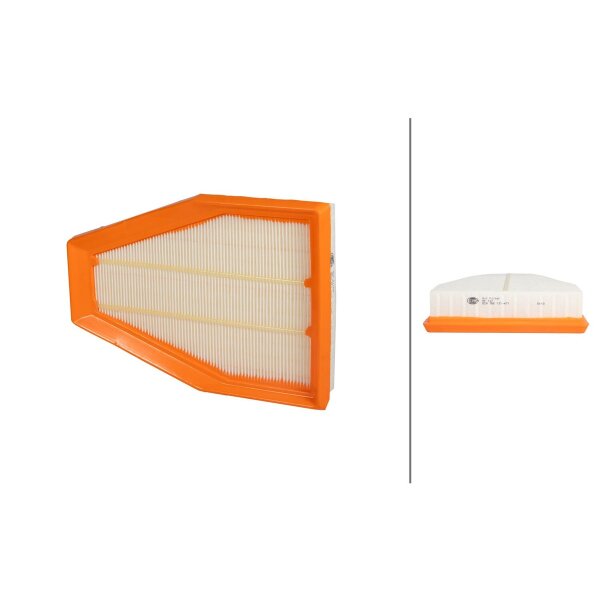 Air Filter insert 276 x 195 mm HELLA suitable for PORSCHE 911 and others