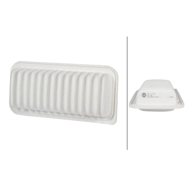 Luftfilter-Einsatz 250 x 120 mm HELLA IAM-Expertise passend für TOYOTA YARIS