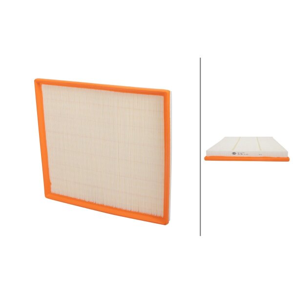 Air Filter insert 342 x 301 mm HELLA suitable for e.g. FORD TRANSIT