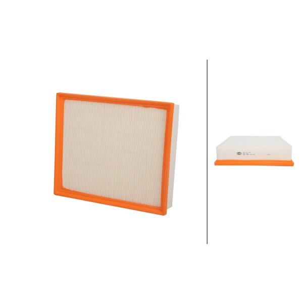 Air Filter insert 291 x 246 mm HELLA suitable for e.g. VW CRAFTER