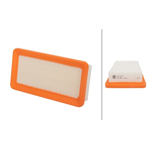 Air Filter insert 257 x 126 mm HELLA IAM-Expertise fits HYUNDAI GETZ