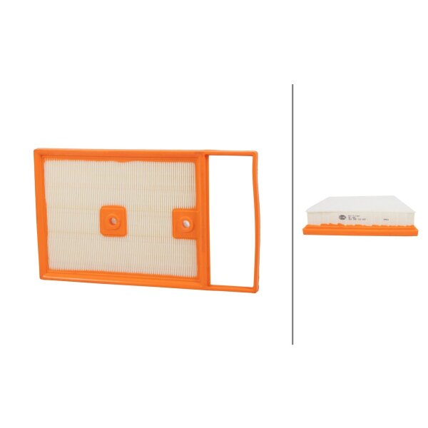 Air Filter insert 348 x 205 mm HELLA IAM-Expertise fits VW POLO