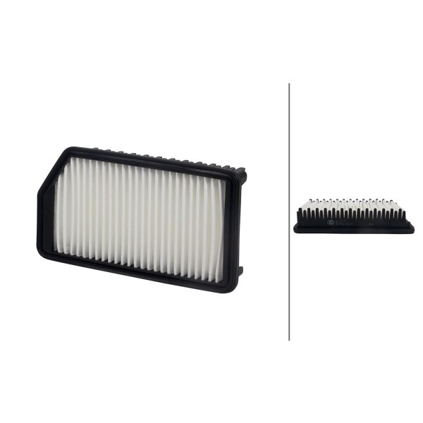 Air Filter insert 266 x 145 mm HELLA suitable for HYUNDAI i30 and others