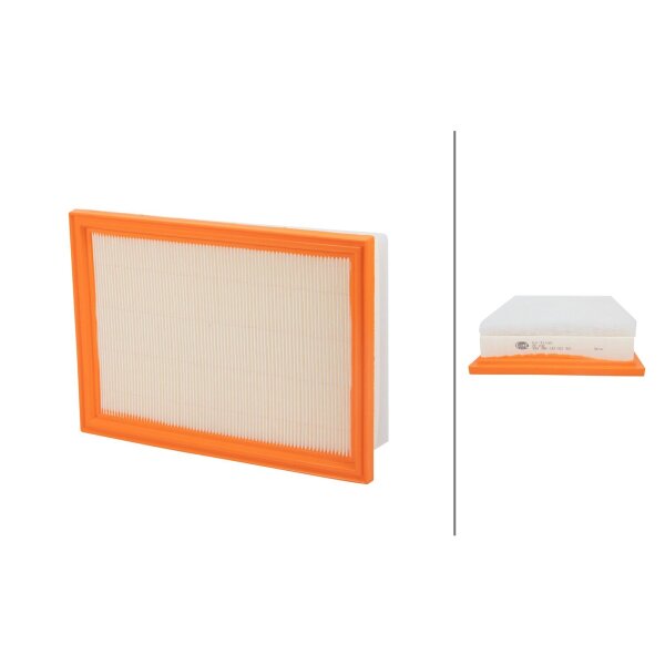 Air Filter insert 302 x 211 mm HELLA suitable for e.g. VW SHARAN