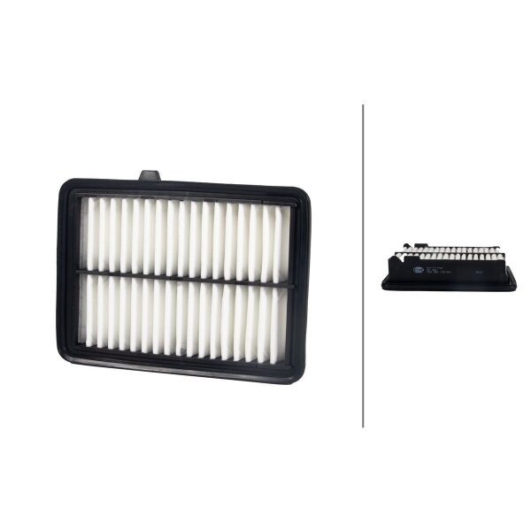 Air Filter insert 196 x 147 mm HELLA suitable for e.g. HONDA HR-V